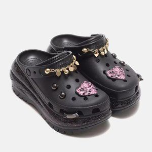 ATMOS PINK X CROCS MEGA CRUSH (BLACK RAINBOW)-RARE